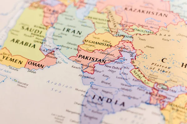 Ivanovsk Rusia Enero 2019 Pakistán Mapa Del Mundo — Foto de Stock