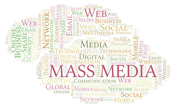 Mass Media word cloud. Word cloud made with text only.