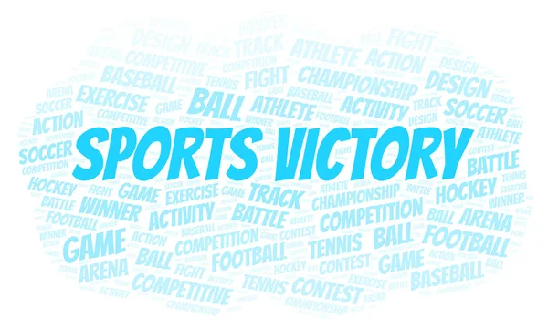 Sports Victory Nuvem Palavras Wordcloud Feito Apenas Com Texto — Fotografia de Stock