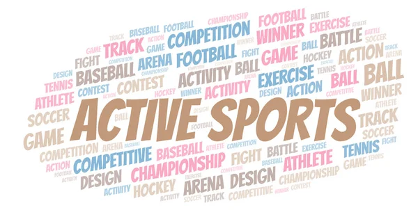 Sports Training Word Cloud Wordcloud Made Text Only — Stock Photo, Image
