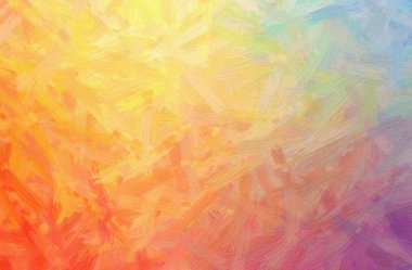 Turuncu Tüylü Fırça Yağlı Boyası arkaplanının soyut çizimi.