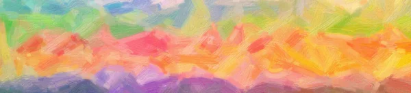 Turuncu Tüylü Fırça Yağlı Boyası Arkaplanının Soyut Çizimi — Stok fotoğraf