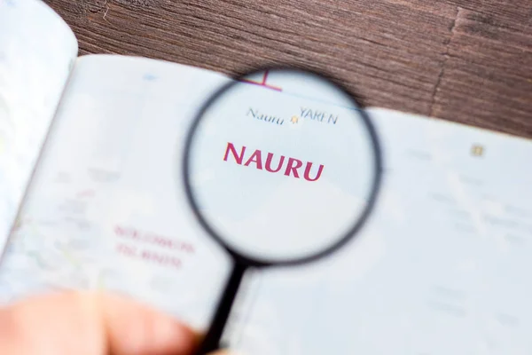 Ivanovsk Russia January 2019 Nauru Map World — Stock Photo, Image