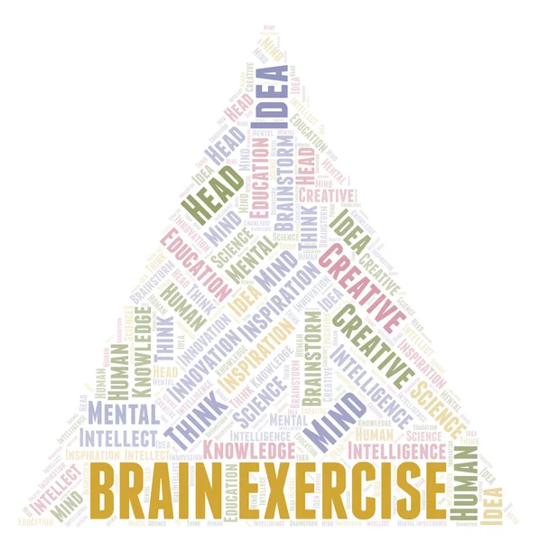 Brain Exercise Word Cloud Wordcloud Made Text Only — Stock Photo, Image