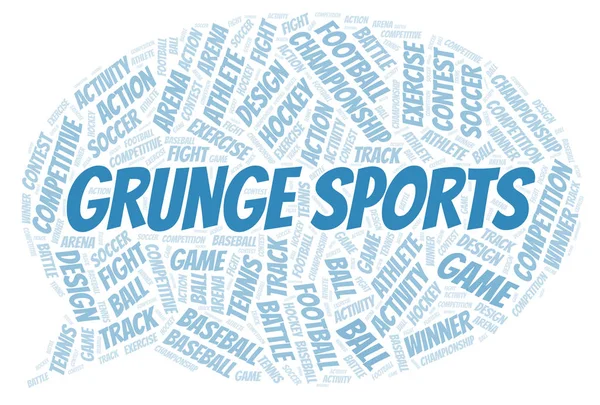 Grunge Spor Kelime Bulutu Yalnızca Metin Ile Yapılan Wordcloud — Stok fotoğraf