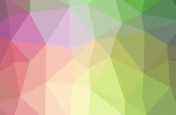 Illustration Abstract Green Pink Red Yellow Horizontal Low Poly Background — Stock Photo, Image