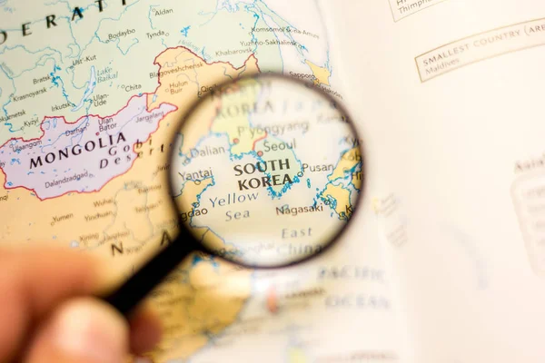 Ivanovsk Російська Федерація Січня 2019 Південна Корея Карті Світу — стокове фото