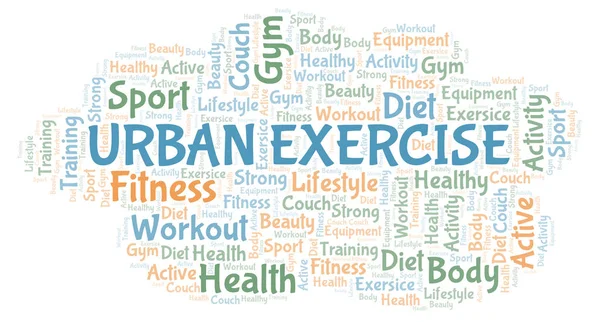 Urban Exercise word cloud. Wordcloud made with text only.