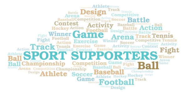 Sport Supporters Word Cloud Wordcloud Made Text Only — Stock Photo, Image