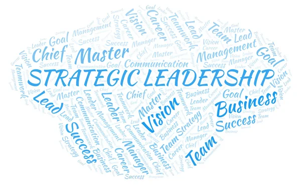 Strategic Leadership word cloud. Wordcloud made with text only.