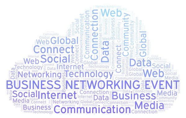 Business Networking Event Word Cloud Wordcloud Nur Mit Text Erstellt — Stockfoto