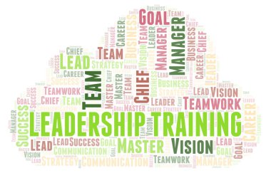 Kelime bulutu eğitim liderlik. Yalnızca metin ile yapılan Wordcloud.