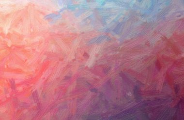 Kırmızı Tüylü Fırça Yağlı Boyası arkaplanının soyut çizimi.