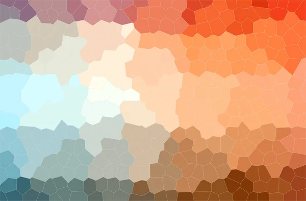 Abstracte Illustratie Van Blauwe Oranje Little Hexagon Achtergrond — Stockfoto