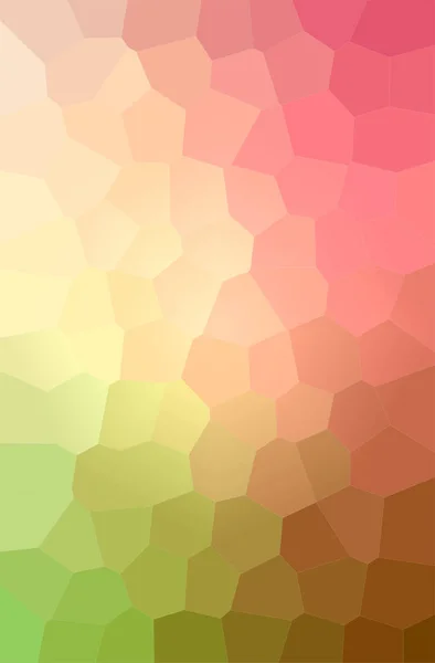 Ilustración Abstracta Fondo Verde Naranja Big Hexagon —  Fotos de Stock