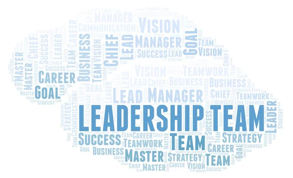 Liderlik takım kelime bulutu. Yalnızca metin ile yapılan Wordcloud.