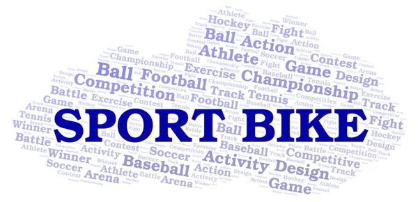 Sport Bike Word Cloud Wordcloud Made Text Only — Stock Photo, Image