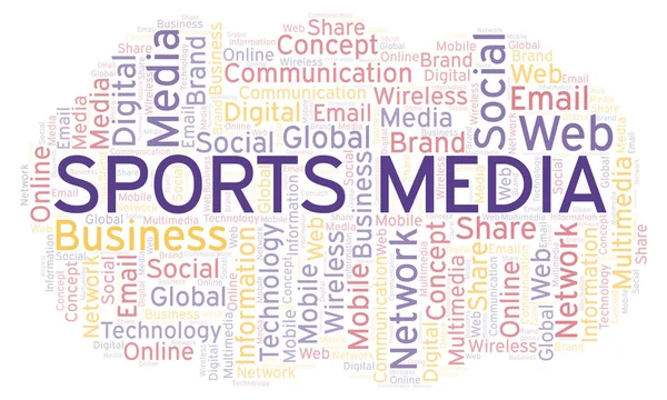Sports Media word cloud. Word cloud made with text only.