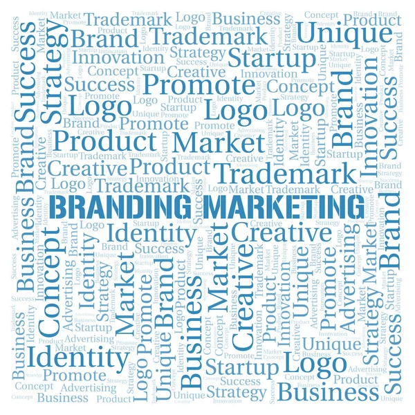 Branding Marketing Word Cloud Wordcloud Made Text Only — Stock Photo, Image