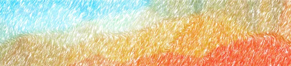 Illustration Abstraite Fond Bleu Orange Abstrait Color Pencil — Photo