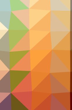 Soyut Yeşil, turuncu dikey düşük poli arka plan resmi. Güzel Çokgen tasarım deseni. İhtiyaçlarınız için yararlı. 