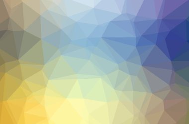 Mavi ve sarı yatay düşük poli arka plan resmi. Güzel Çokgen tasarım deseni. İhtiyaçlarınız için yararlı. 