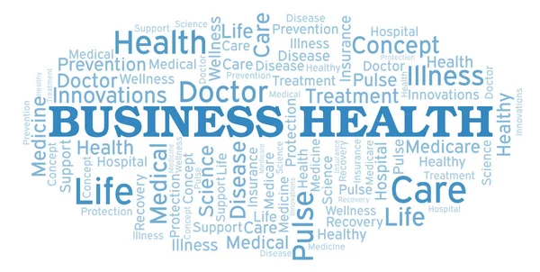 Business Health Nuvem Palavras Wordcloud Feito Apenas Com Texto — Fotografia de Stock