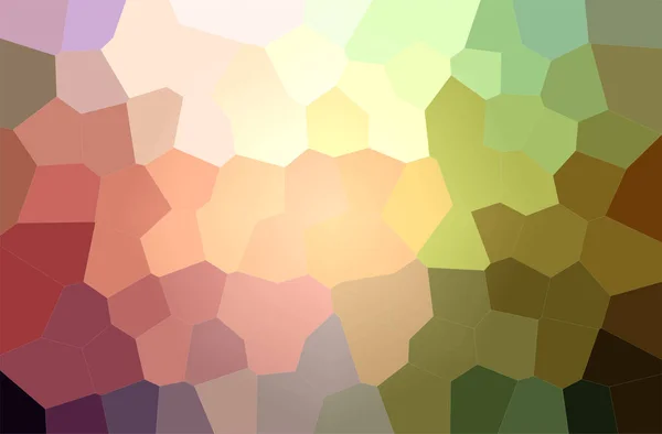 Abstract Illustration Green Orange Big Hexagon Background — Stock Photo, Image