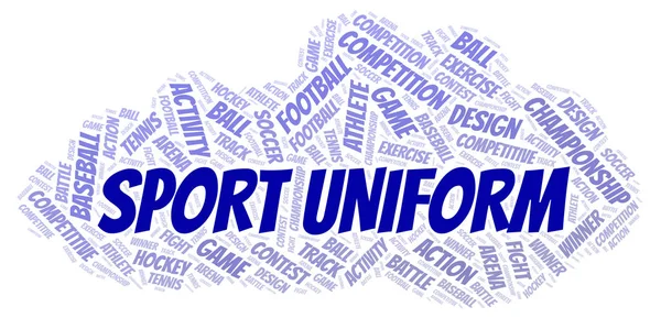 Sport Uniforme Word Cloud Wordcloud Gemaakt Met Alleen Tekst — Stockfoto