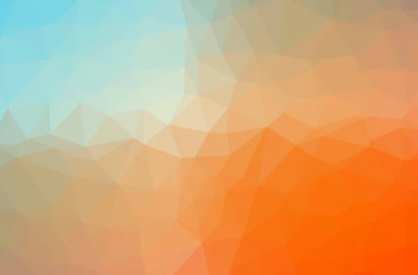 Illustratie Van Abstracte Blauwe Oranje Horizontale Lage Poly Achtergrond Mooi — Stockfoto