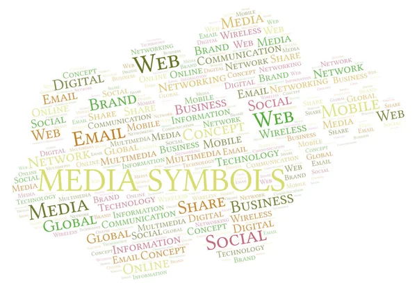 Media Symbols word cloud. Word cloud made with text only.