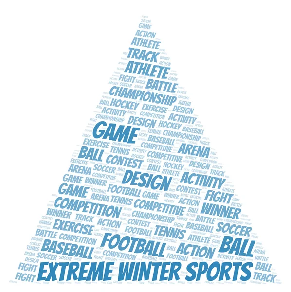 Extreme Winter Sports Word Cloud Wordcloud Made Text Only — Stock Photo, Image