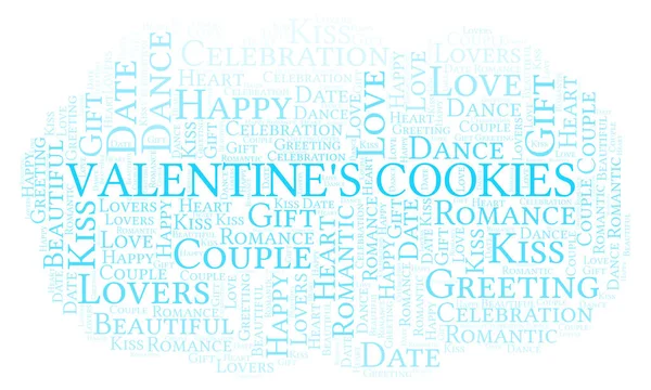 Valentine\'s Cookies word cloud. Word cloud made with text only.