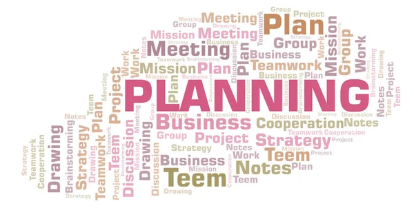 Planning Word Cloud Wordcloud Made Text Only — Stock Photo, Image