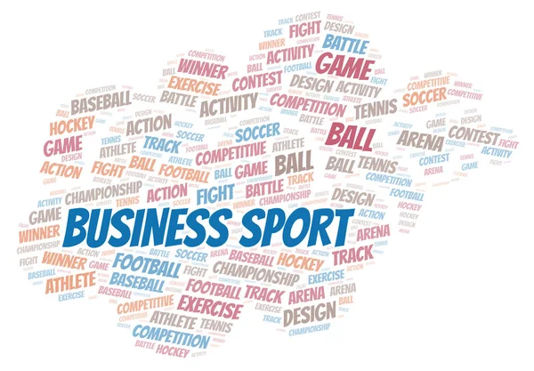 Облако Слова Business Sport Wordcloud Made Text Only — стоковое фото