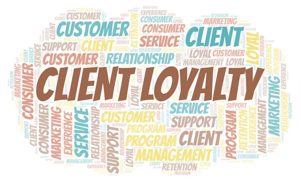 Client Loyalty Word Cloud Wordcloud Made Text Only — Stock Photo, Image