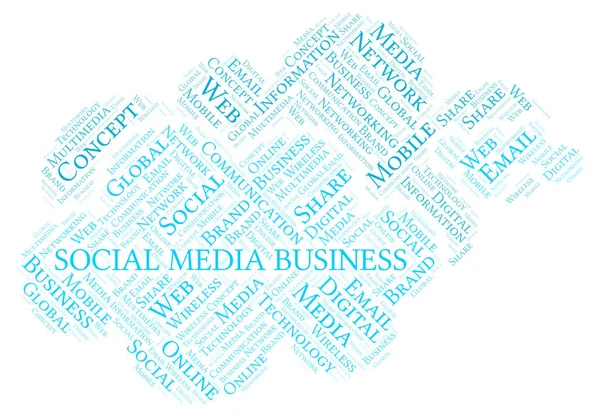 Social Media Business Nuvem Palavras Nuvem Word Feita Apenas Com — Fotografia de Stock