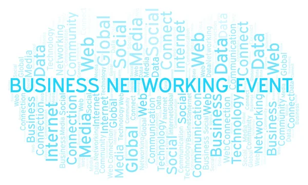 Business Networking Event word cloud. Wordcloud made with text only.