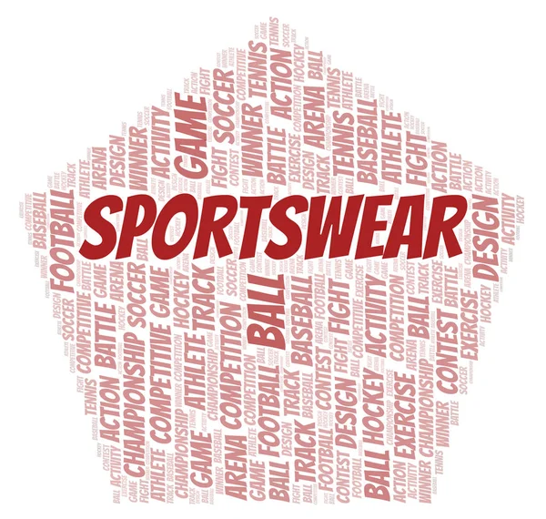 Nube Palabras Ropa Deportiva Wordcloud Hecho Solo Con Texto — Foto de Stock