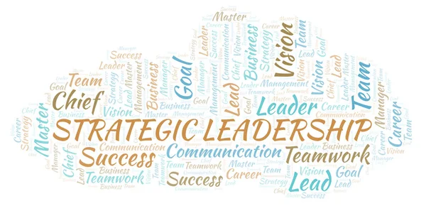 Strategic Leadership word cloud. Wordcloud made with text only.