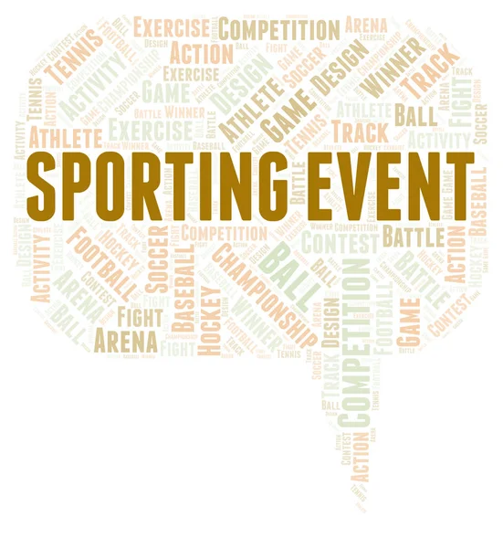 Sporting Event Word Cloud Wordcloud Fait Avec Texte Seulement — Photo