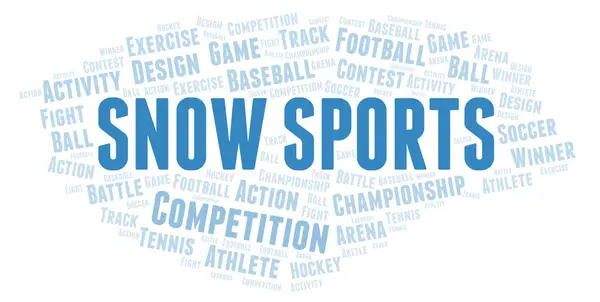 Snow Sports Word Cloud Wordcloud Made Text Only — Stock Photo, Image