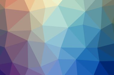 Mavi, mor ve kahverengi yatay düşük poli arka plan resmi. Güzel Çokgen tasarım deseni. İhtiyaçlarınız için yararlı. 