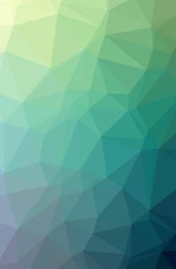 Mavi, sarı ve yeşil dikey düşük poli arka plan resmi. Güzel Çokgen tasarım deseni. İhtiyaçlarınız için yararlı. 