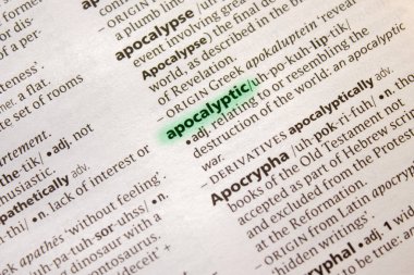 Kıyamet sözcüğü veya tümceciği bir sözlük