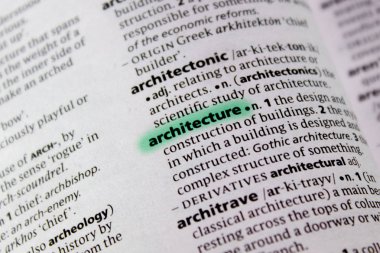 Mimari sözcüğü veya tümceciği bir sözlük