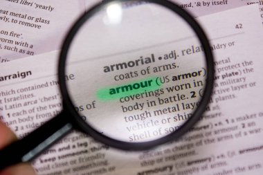 Zırh sözcüğü veya tümceciği bir sözlük