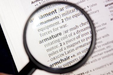 Armatür sözcüğü veya tümceciği bir sözlük