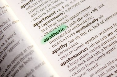 Kayıtsız sözcüğü veya tümceciği bir sözlük