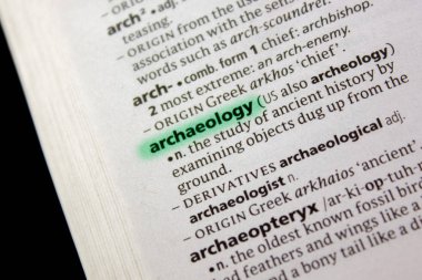 Arkeoloji sözcüğü veya tümceciği bir sözlük